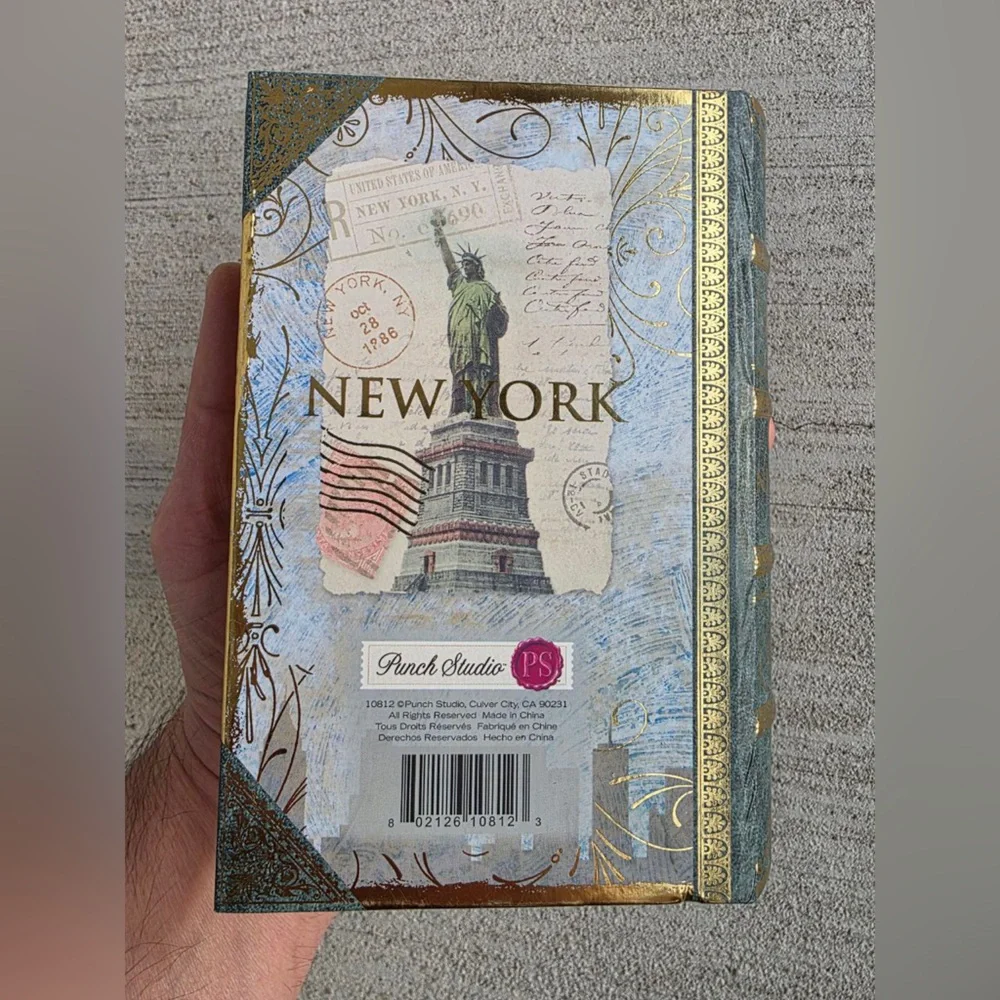 Vintage Style New York Decorative Book Storage Box | Statue of Liberty | 6.5 in